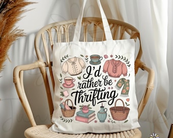I'd Rather be Thrifting PNG, Flea Market Design (Digital Download), Antique Thrifting Sublimation Design, Garage Sale png, Junk Queen png