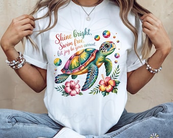 Sea Turtle png, Floral Turtle png, Beach png, Summer Vibes Png, Summer Vibes png, Cute Turtle, Tshirt sublimation design, Turtle clipart