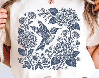 Colibrí png, camiseta de colibrí png, diseño de camiseta para amantes de las aves, amante de los colibríes, camiseta de diente de león png, colibrí lindo, sublimación