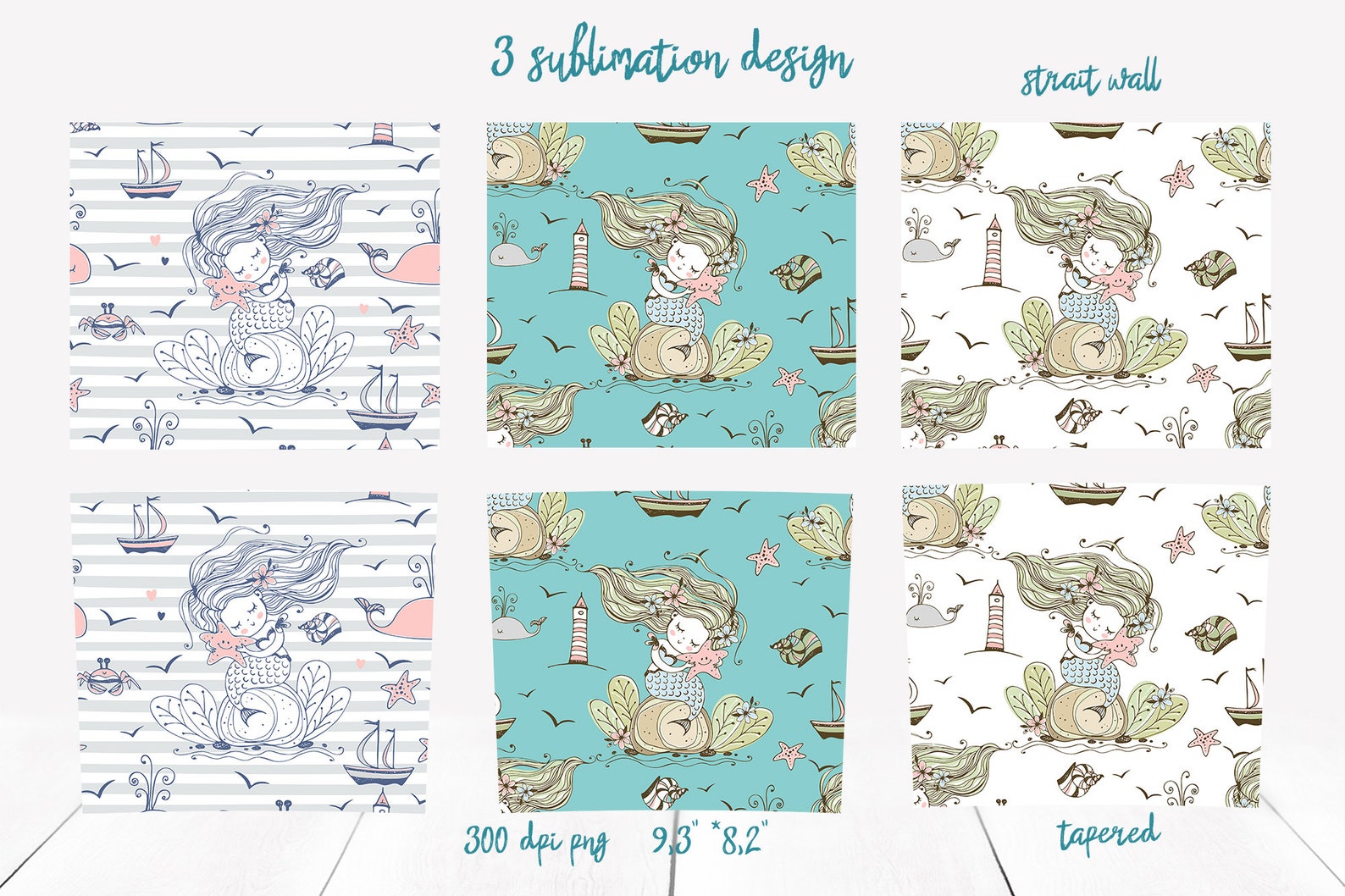 Download Skinny tumbler Png. Cute mermaid clipart sublimation Png Svg | Etsy