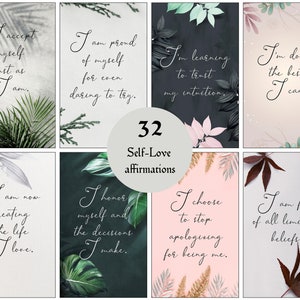 Positive self-love affirmation cards