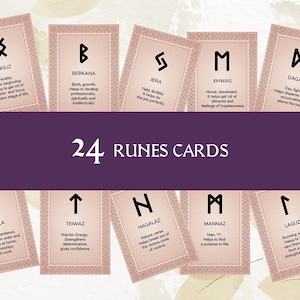 24 Runes Printable Cards