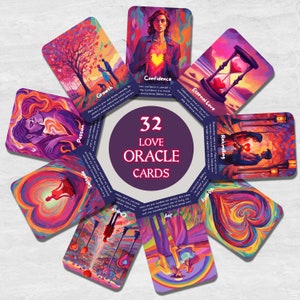Love Oracle-kaartenset: 32 afdrukbare kaarten voor het lezen van relaties