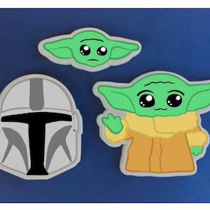 Baby Yoda - Cookie Cutter - Mandalorian - Stamp - Fondant Cutter