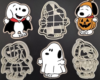 Halloween - Snoopy - Cookie Cutters - Fondant Cutter - Ghost - Pumpkin