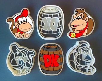 Donkey Kong - Diddy Kong - Cookie Cutters - Fondant Cutter