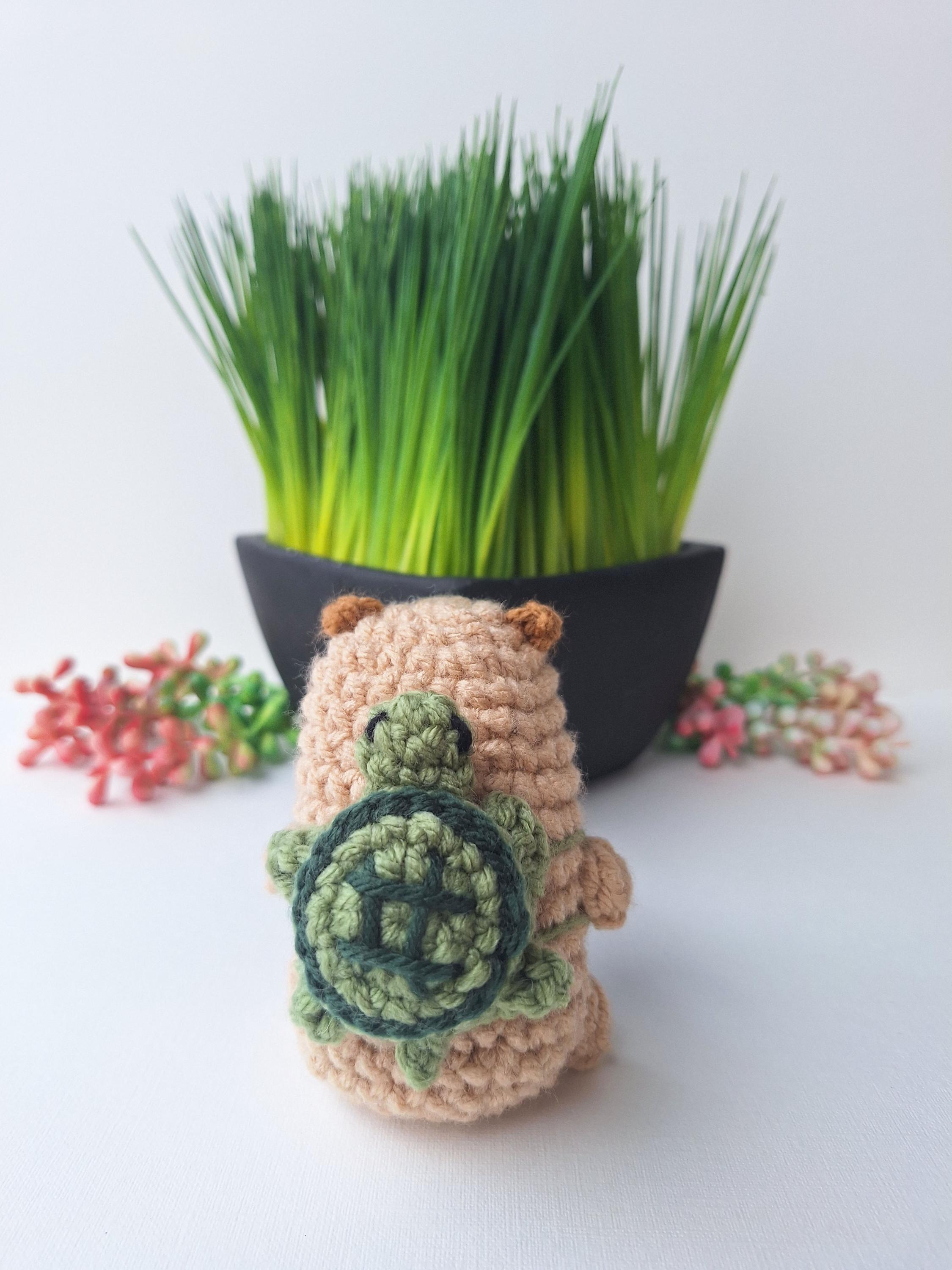 Handmade Capybara - Crocheted Plush - Turtle Backpack - Amigurumi - Etsy