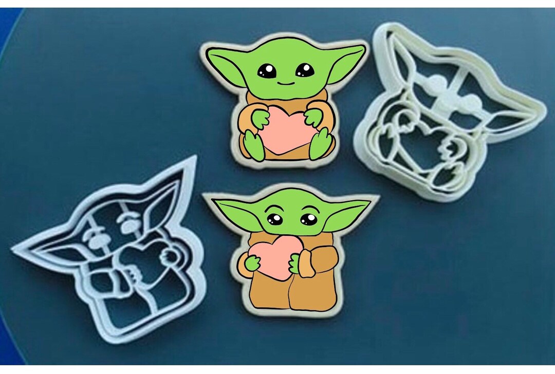 Baby Yoda Cookie Cutter Valentines Etsy