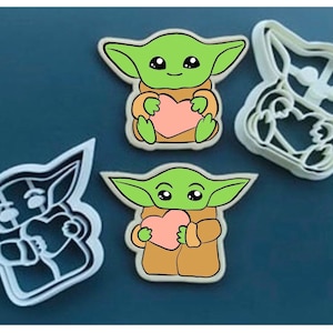 Baby Yoda Cookie Cutter Valentines image 1