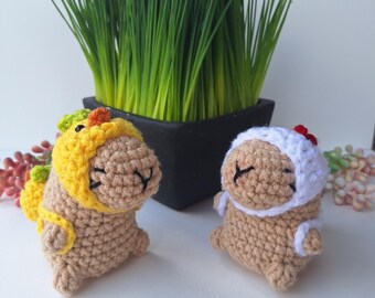 Handmade Capybara - Crocheted Plush - Duck - Chicken - Backpack - Amigurumi