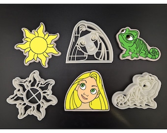 Princess - Chameleon - Sun - Cookie Cutter - Stamp - Fondant Cutter