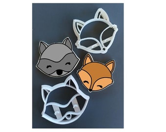 Racoon - Fox - Woodland -  Cookie Cutters