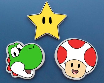 Super Mario - Cookie Cutter - Stamp - Yoshi - Toad - Star - Fondant Cutter