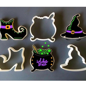 Cauldron - Witch Hat - Witch Boot - Cookie Cutters - Fondant Cutters - Halloween
