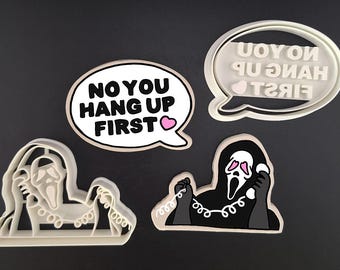 Scream - Thought Bubble -  Cookie Cutters - Fondant Cutters - Stamp - Halloween - You hang up first