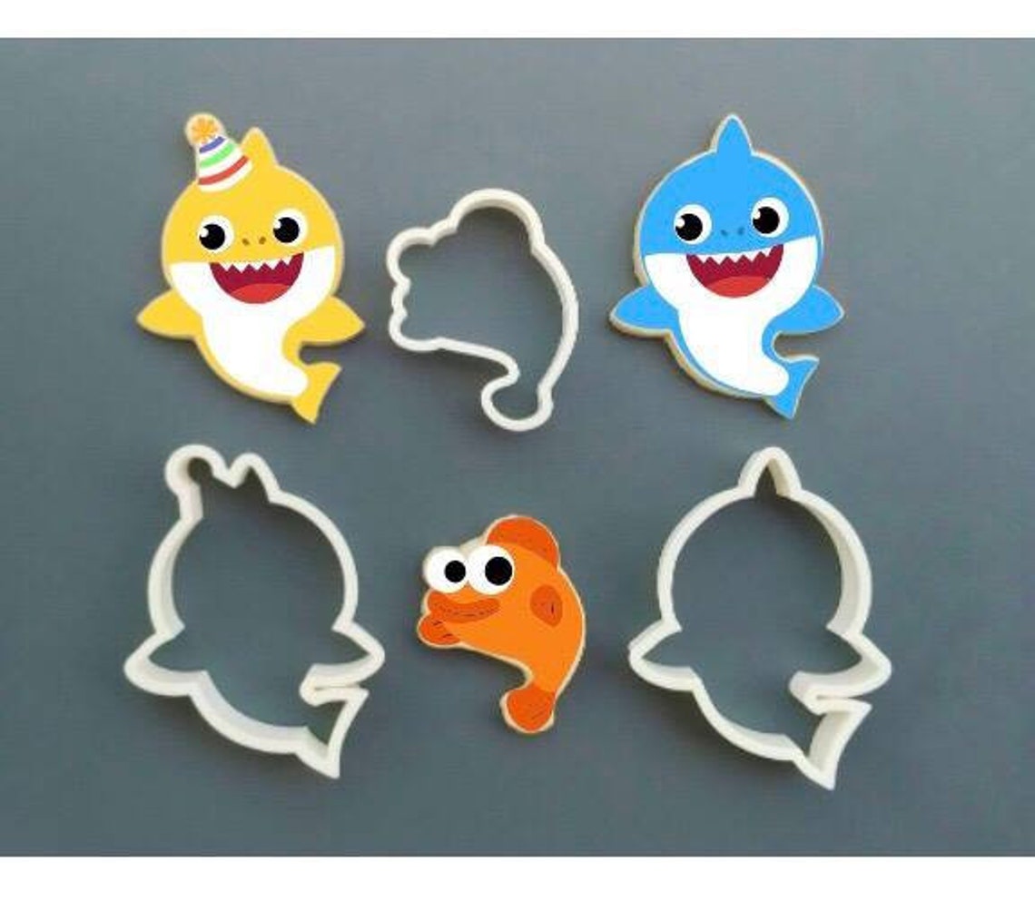 Baby Shark Cookie Cutter Fondant Cutter Etsy