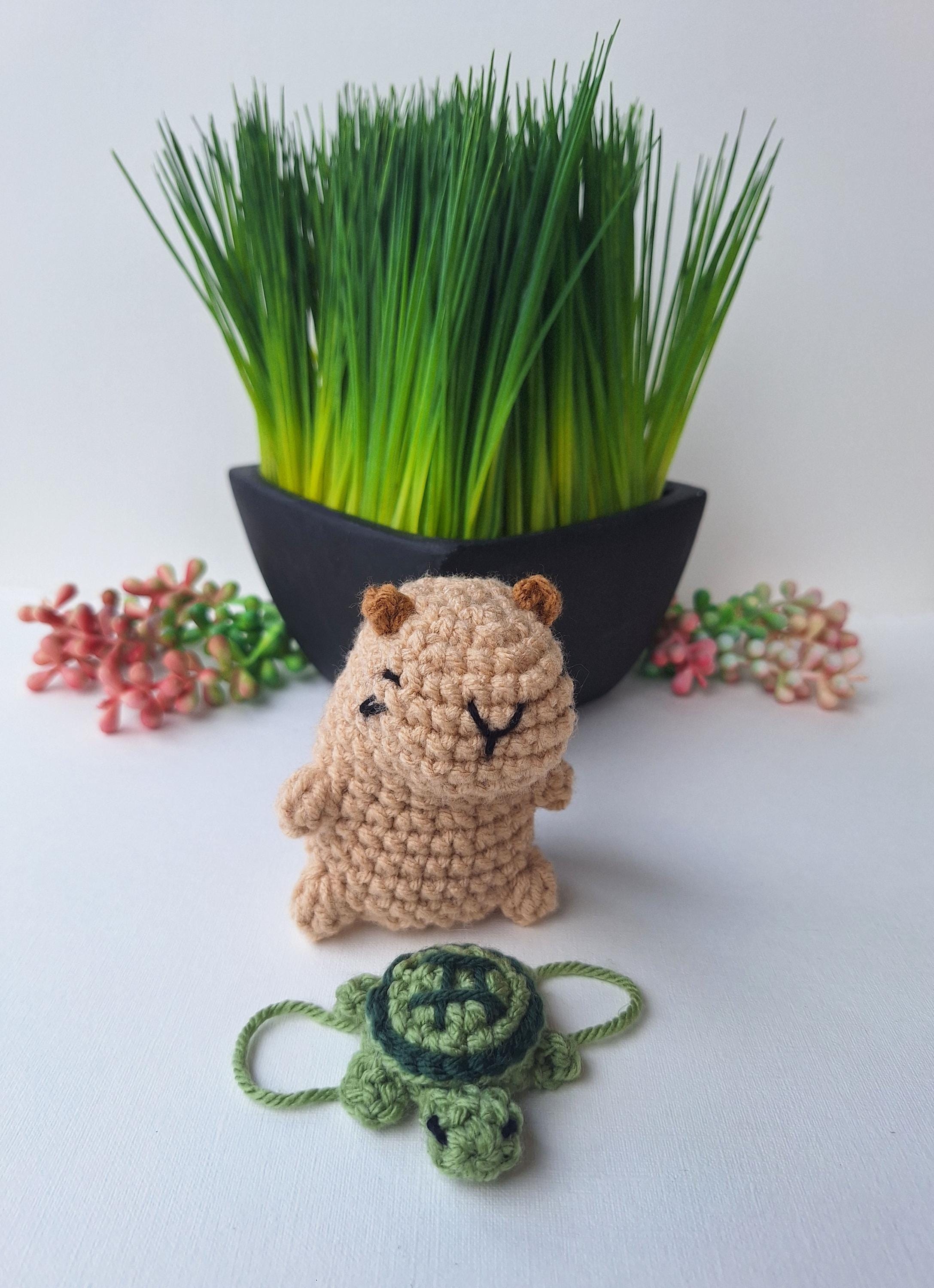 Handmade Capybara - Crocheted Plush - Turtle Backpack - Amigurumi - Etsy