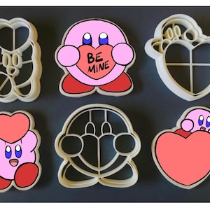 Kirby - Valentines - Cookie Cutter - Fondant Cutter - Stamps