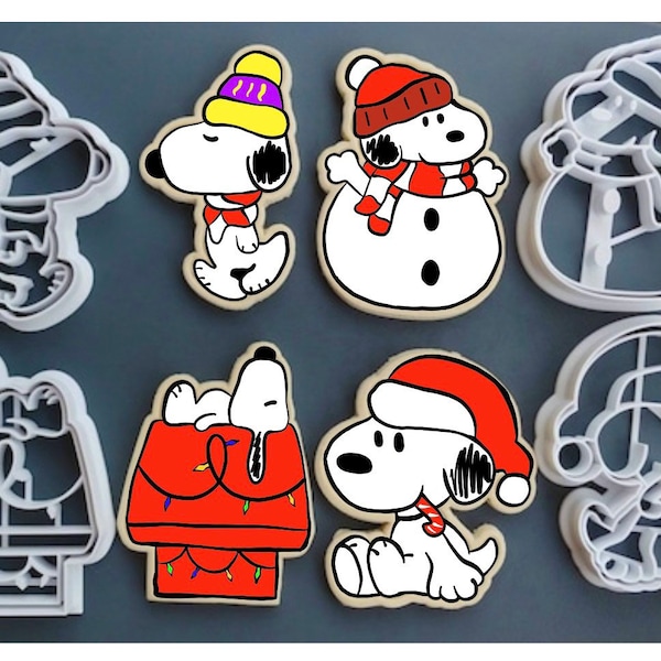 Snoopy - Christmas - Cookie Cutters - Fondant Cutter