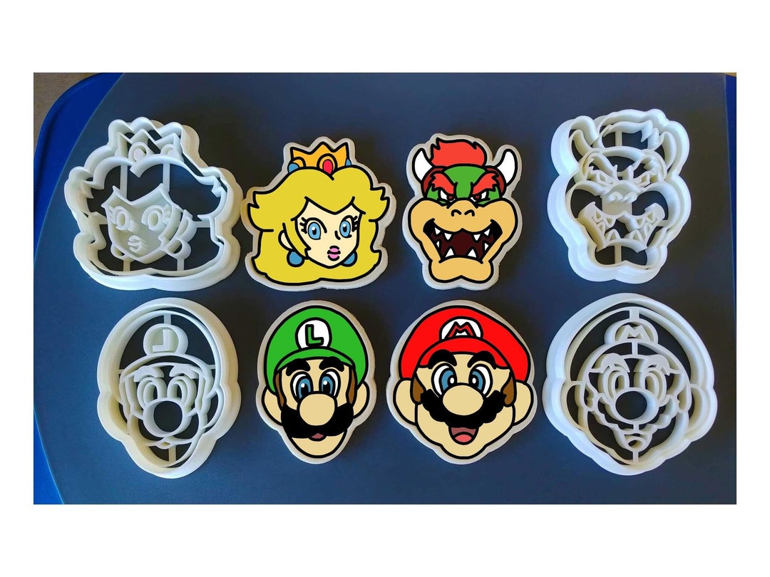 Super Mario Cookie Cutter Stamp Fondant Cutter Etsy
