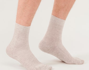 Super Breathing Linen Socks for Men, Pack of 3