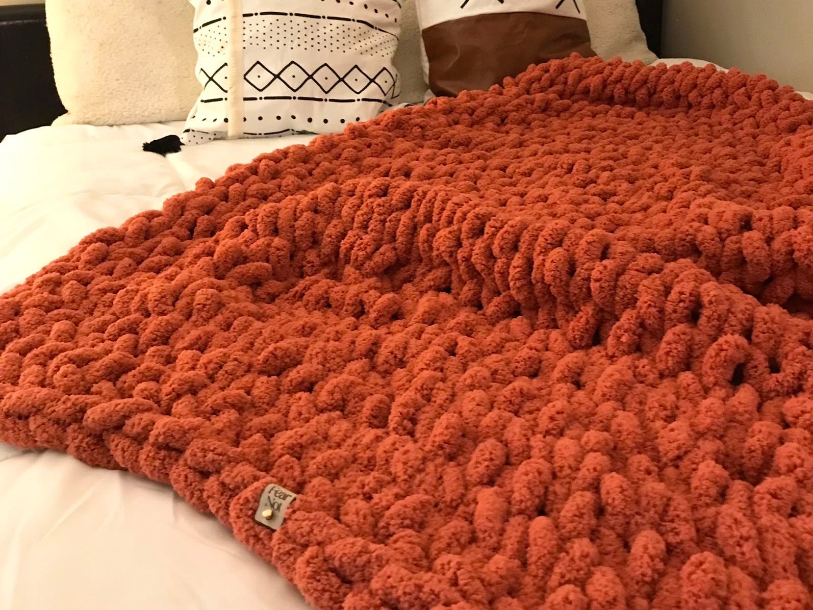 Fall Blanket Chunky Knit Throw Chunky Knit Blanket Etsy