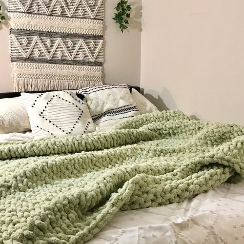 Chanasya Chunky Knit Throw Blanket Etsy