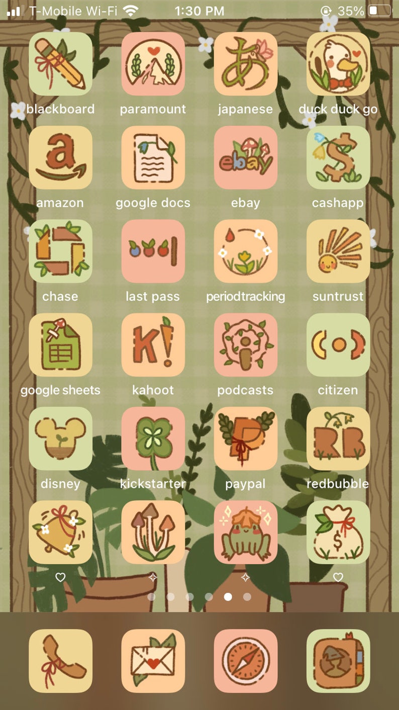 NEW EXPANSION Cottagecore Iphone Ios 14 App Icons Spring / - Etsy