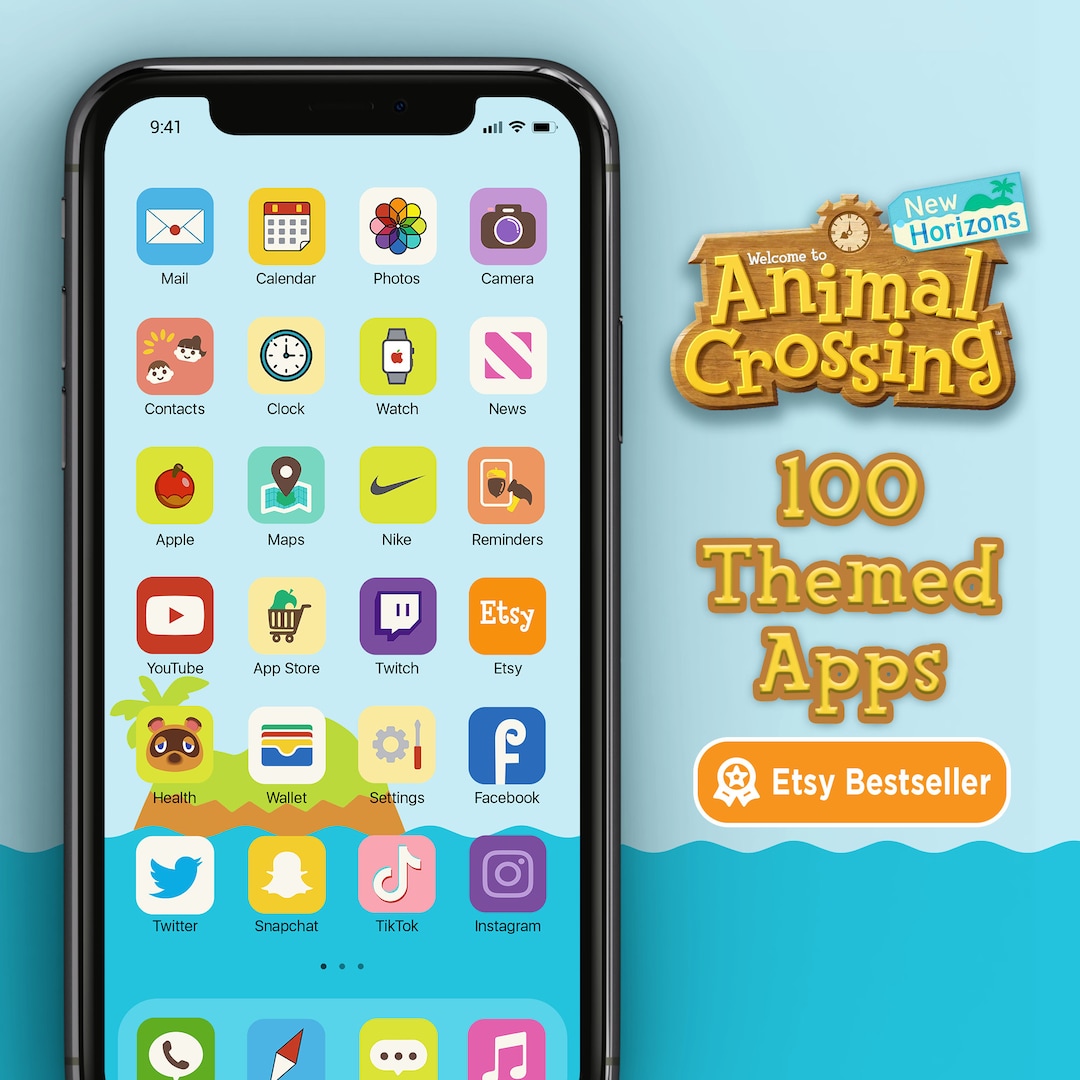 Animal Crossing New Horizons Nook Phone iPhone Ios 17 Ready App Icons