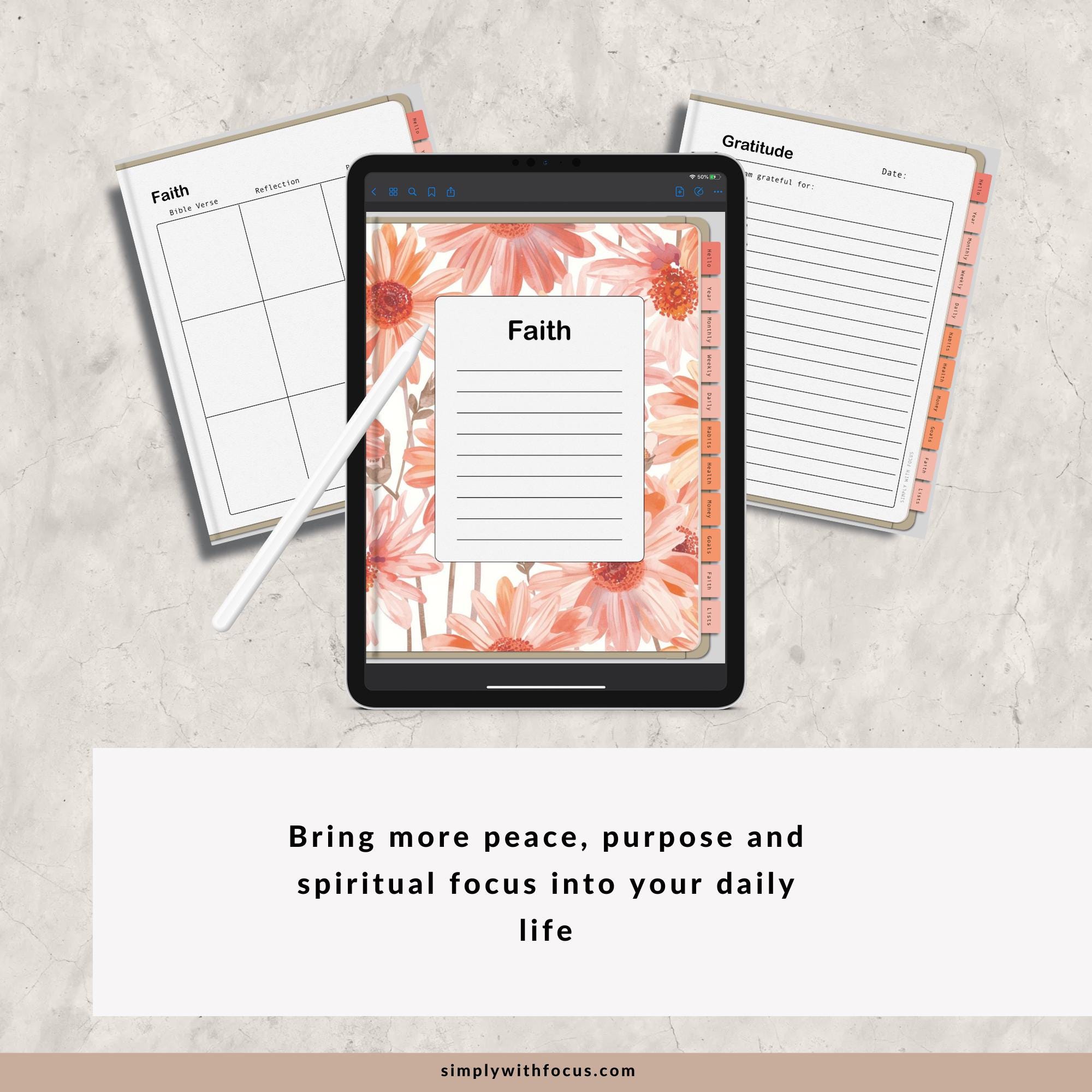 Pink Floral Digital Planner for Goodnotes & Notability | Faith-based ...