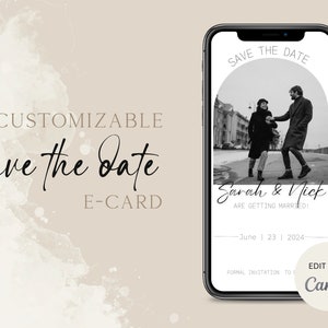Tarjeta digital para guardar la fecha | Boda | Invitación de boda | Personalizado | Producto digital | Invitación | Invitación