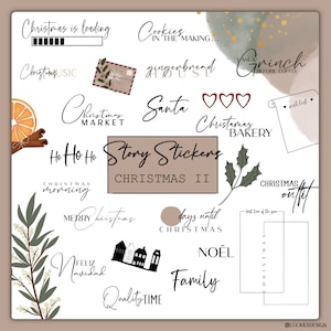 130+ Instagram Story Sticker Christmas | Weihnachten | Winter | New Year | digital download | png | Storysticker