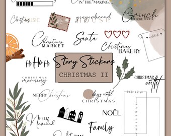 120+ Instagram Story Sticker Christmas | Weihnachten | Winter | New Year 2022 | digital download