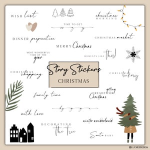 160+ Instagram Story Sticker Christmas | Christmas | Winter | New Year | digital download | Storysticker | Advent