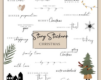 160+ Instagram Story Sticker Christmas | Christmas | Winter | New Year | digital download | Storysticker | Advent