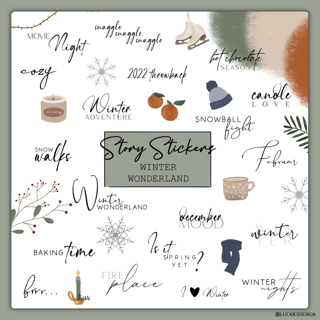 140+ Instagram Story Stickers Winter Wonderland | Christmas | Christmas ...