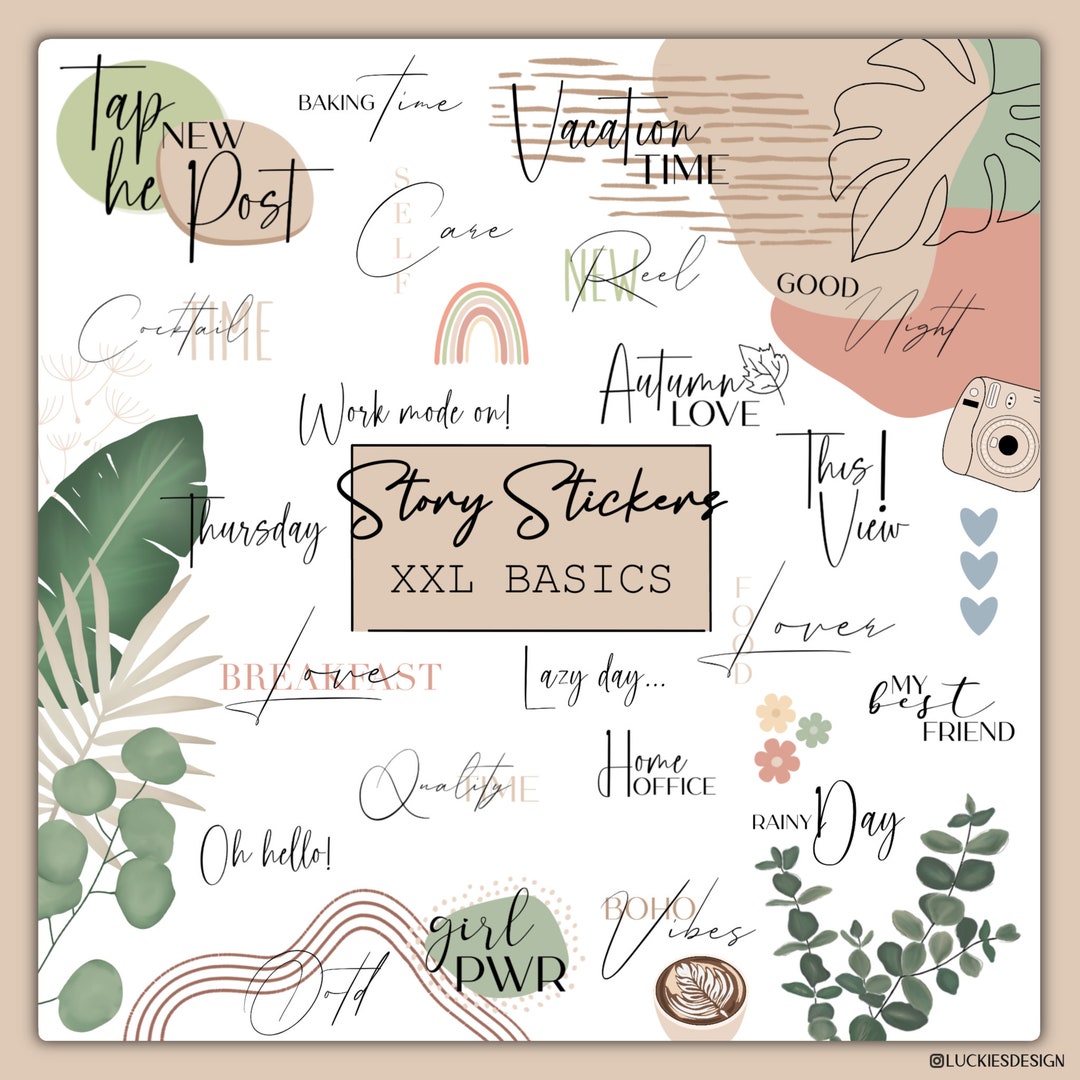 280+ Instagram Story Sticker Daily Basic | Everyday | Templates ...