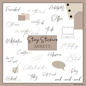 90+ Instagram Story Stickers Work | Work | Daily Basics | Instant Download | PNG | storysticker | digital | storysticker