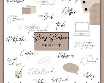 90+ Instagram Story Stickers Work | Work | Daily Basics | Instant Download | PNG | storysticker | digital | storysticker