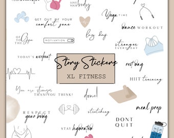 180+ Instagram Story Stickers Fitness | Sports | Daily | Gym | Basics | story sticker | Digital Download