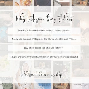 280 Instagram Story Sticker Words in Black and White | Blogger ...