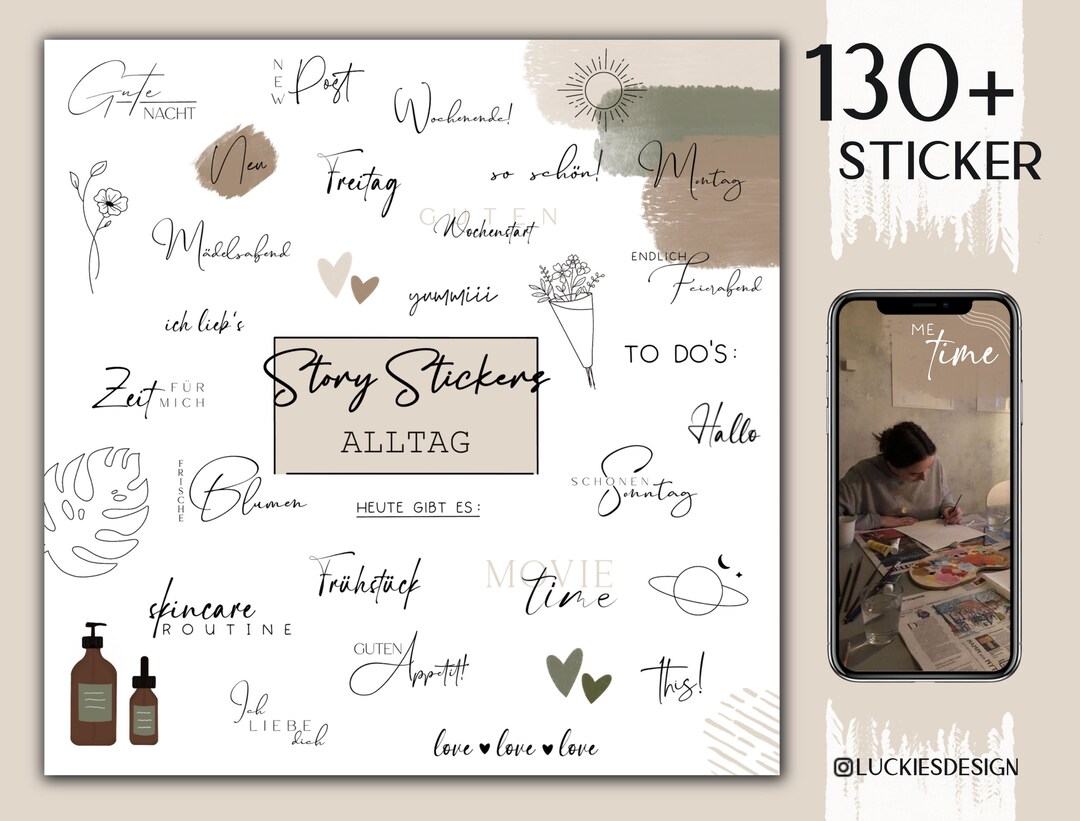130 Instagram Story Sticker Alltag Daily Everyday - Etsy.de