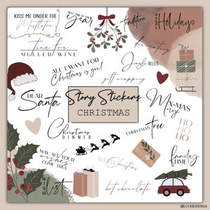 120+ Instagram Story Sticker Christmas | Weihnachten | Winter | New Year | digital download | Storysticker | Advent