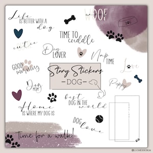40+ Instagram Story Stickers Dog | dog | Animal | Pet | Daily Stickers | Instant Download | Story stickers
