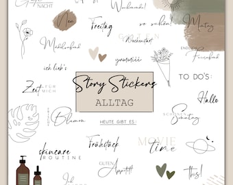 130+ Instagram Story Stickers Everyday Life | Daily | Everyday | Basics | Instant Download | PNG | Story stickers | Digital | Story stickers