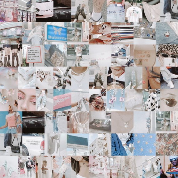 White Fashion Boujee Aesthetic Photo Collage Wall Collage Kit