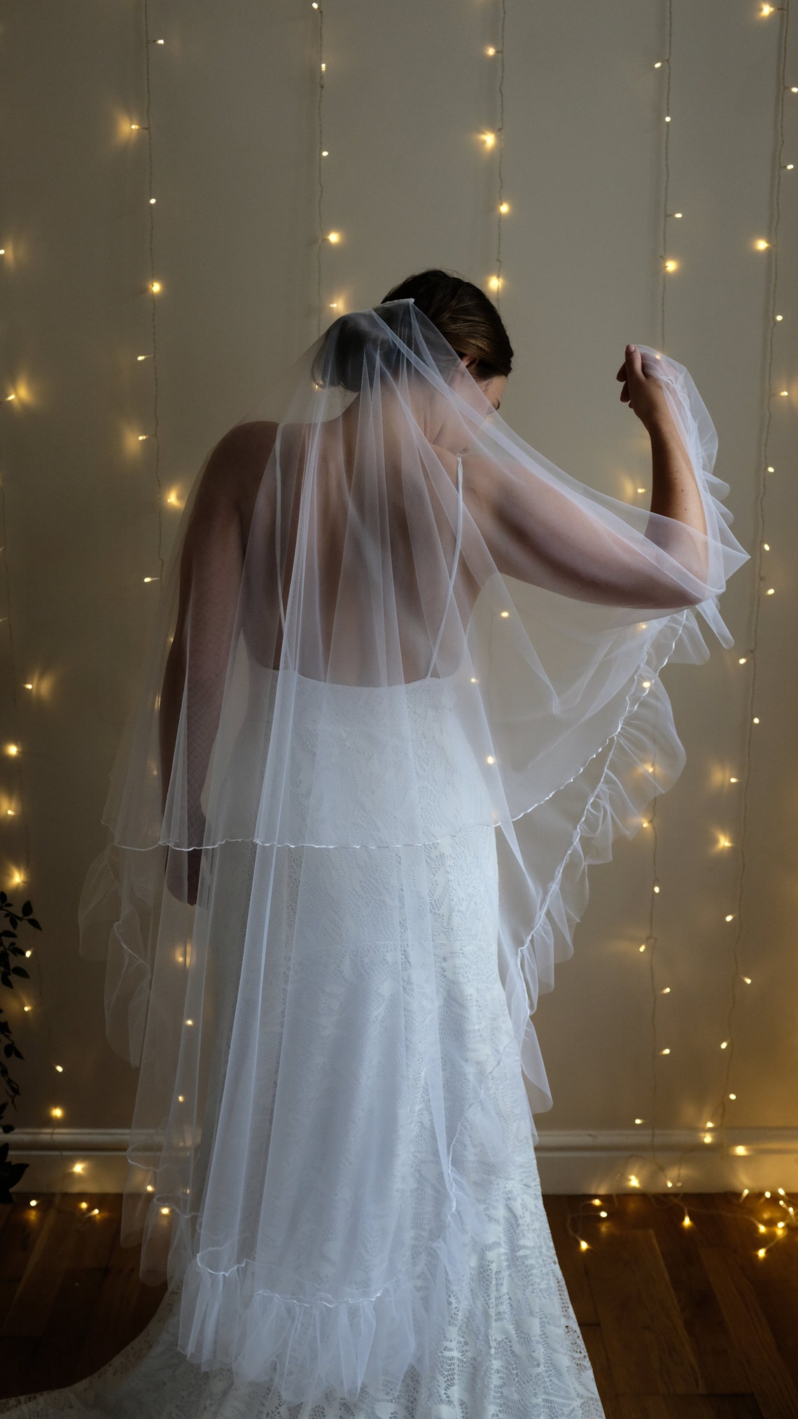 Frill tulle veil modern wedding bridal veil ruffle lace Etsy — free download
