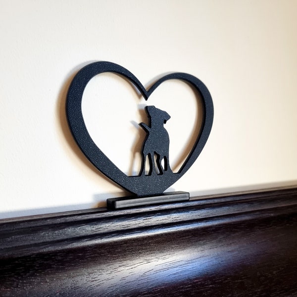 Jack Russell Art (ShadowHeart) | Silhouette Artwork made from Recycled Plastic | Adopt a Pet | New Puppy Gift