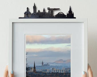 Glasgow Skyline Silhouette – Recycled Plastic Ledge Décor