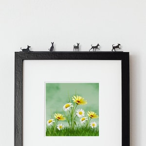 Miniature Pinscher Picture Topper (5 pce set) crafted from Recycled Plastic. Pet Artwork designed for little ledges around the home.